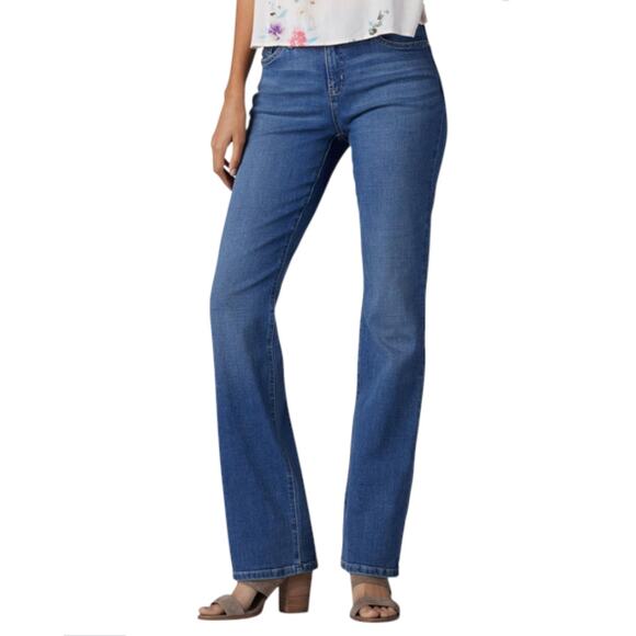 Lee Jeans Womens Size 6 Medium Regular Fit Bootcut Mid Rise Flex Motion Denim - Picture 3 of 16